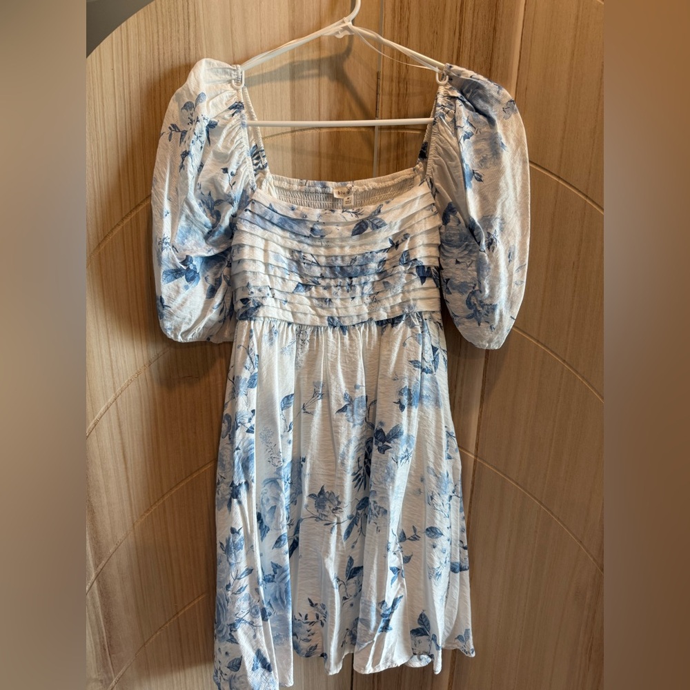 Blu Pepper Floral Puff Sleeve Dress